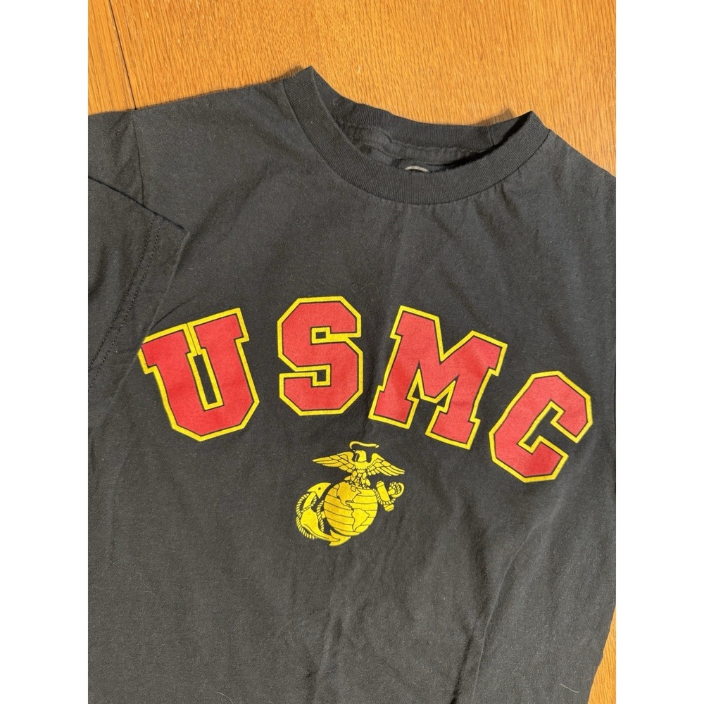 USMC United States Marine Corps T Shirt Mens Small Black Military Graphic Logo